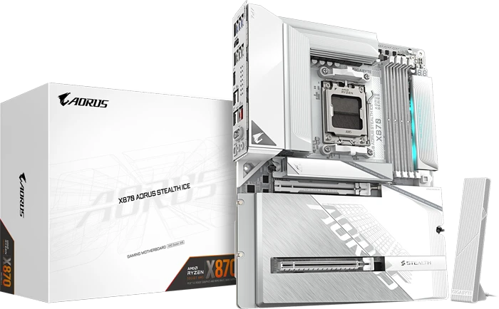 مادربرد GIGABYTE مدل X870 AORUS STEALTH ICE