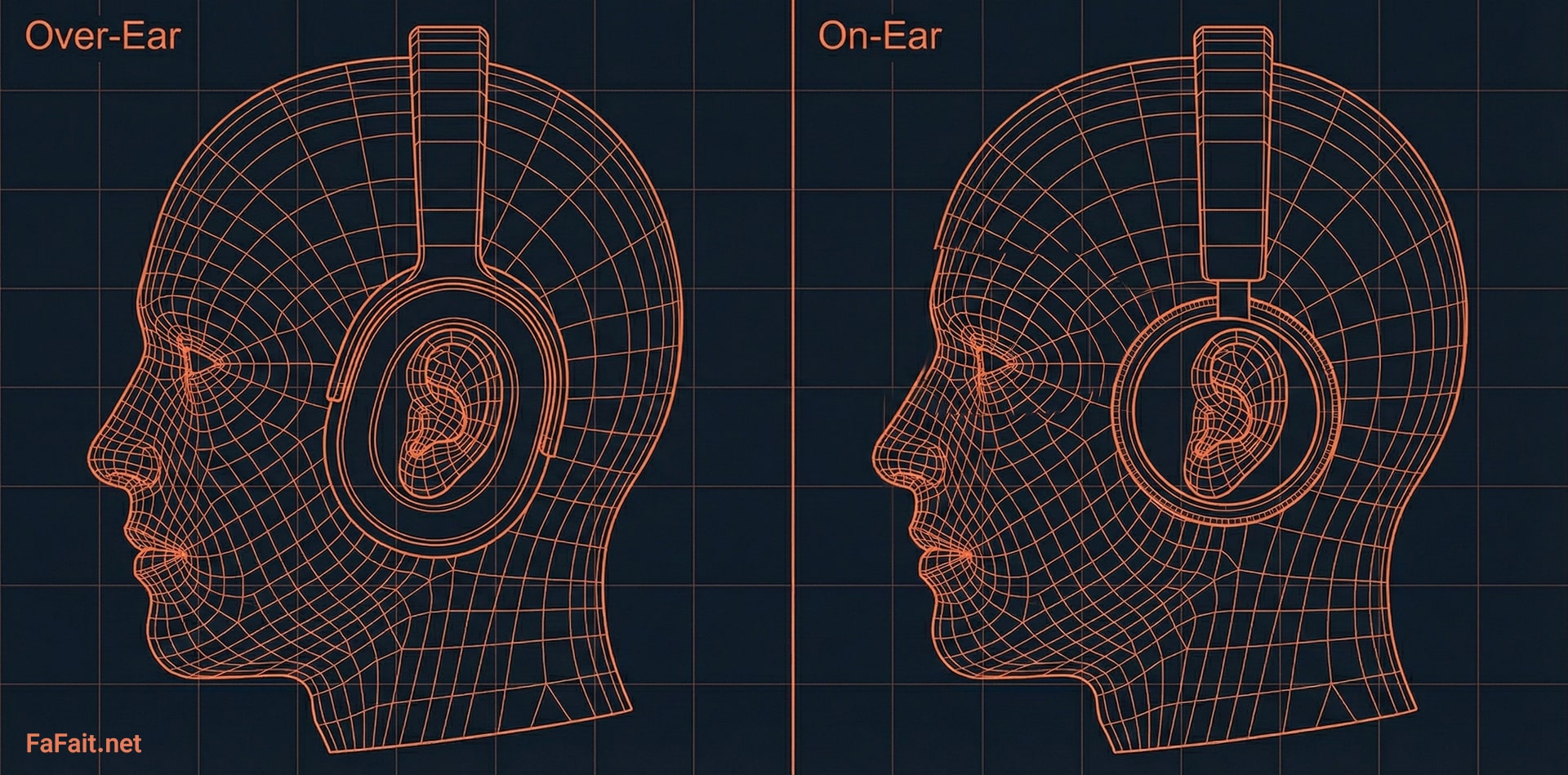مقایسه کاپ on-ear با over-ear در طراحی‌های Head-band