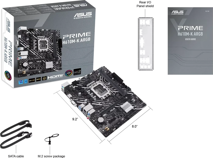 مادربرد Asus مدل PRIME H610M-K ARGB DDR5