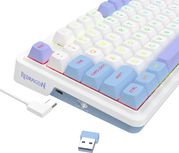 کیبورد مکانیکال گیمینگ بی سیم Redragon مدل UCAL MAX K673