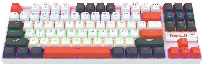 کیبورد مکانیکال گیمینگ سیمی Redragon مدل KUMARA K552 WLR RGB با سويیچ قرمز