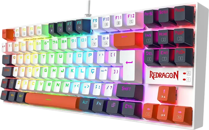 کیبورد مکانیکال گیمینگ سیمی Redragon مدل KUMARA K552 WLR RGB با سويیچ قرمز