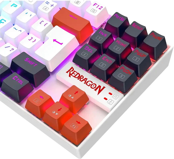 کیبورد مکانیکال گیمینگ سیمی Redragon مدل KUMARA K552 WLR RGB با سويیچ قرمز