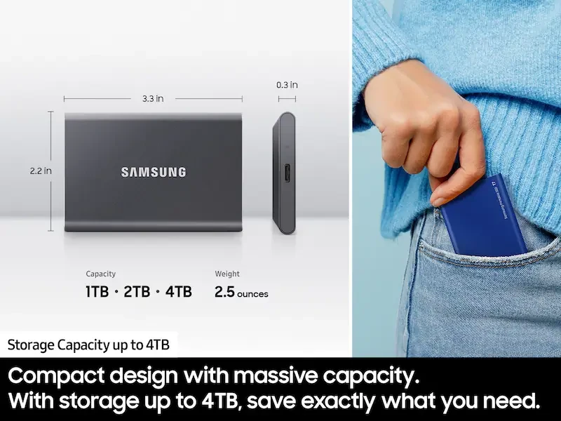 حافظه SSD اکسترنال 4 ترابایت Samsung مدل T7