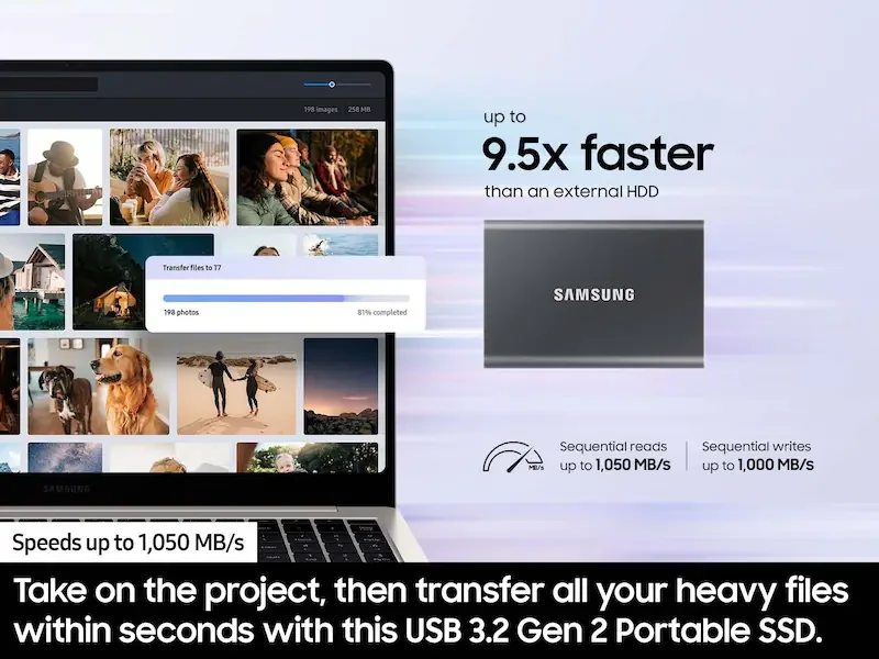 حافظه SSD اکسترنال 4 ترابایت Samsung مدل T7