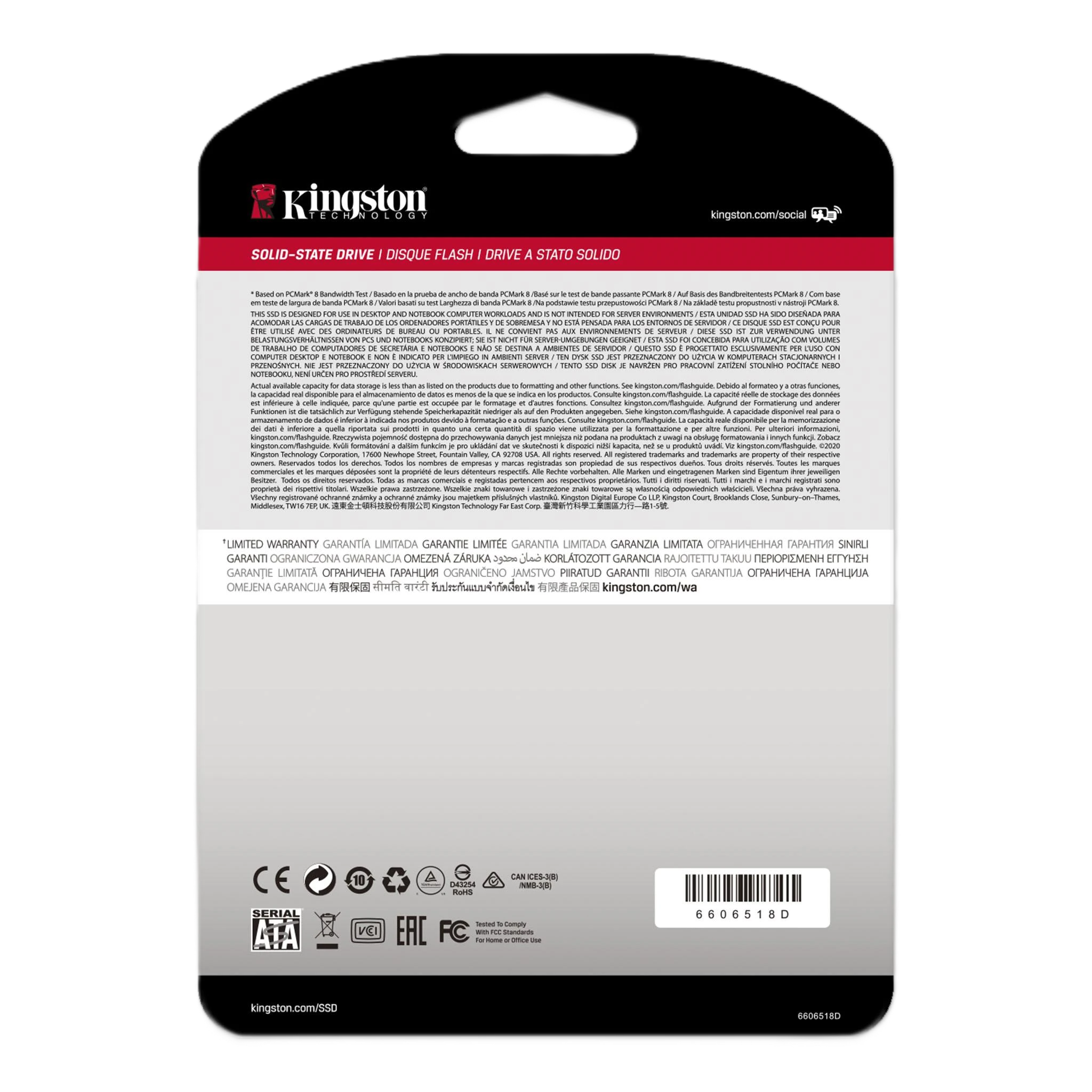 حافظه SSD اینترنال 960 گیگابایت Kingston مدل A400