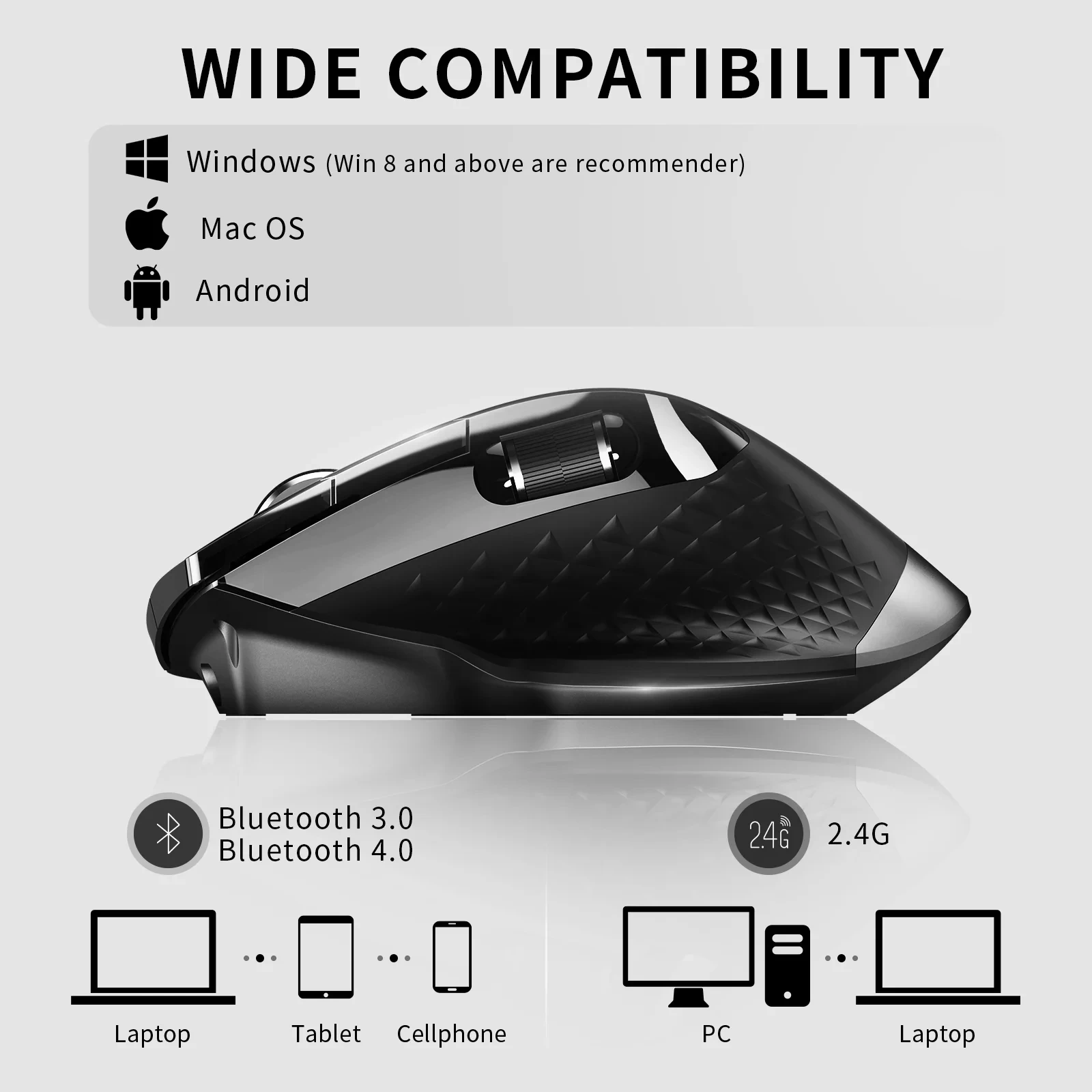 موس بی سیم Rapoo مدل MT750L‌