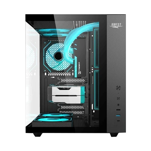 کیس گیمینگ کامپیوتر AWEST مدل AQ-15TG B‌
