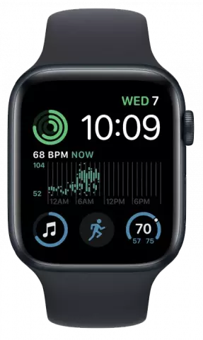 ساعت هوشمند اپل واچ سری 2022 SE مدل 44MM M/L Midnight Aluminum Case با بند اسپورت مشکی