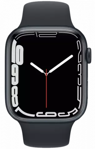 ساعت هوشمند اپل واچ سری 7 مدل 41MM Midnight Aluminum Case با بند اسپورت مشکی