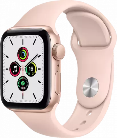 ساعت هوشمند اپل واچ SE مدل 40MM GOLD ALUMINUM CASE با بند اسپورت صورتی