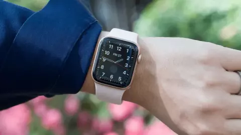 ساعت هوشمند اپل واچ SE مدل 40MM GOLD ALUMINUM CASE با بند اسپورت صورتی
