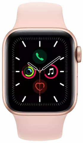 ساعت هوشمند APPLE SERIES 5 مدل 40MM GOLD ALUMINUM CASE با بند اسپورت صورتی