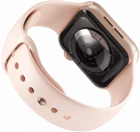 ساعت هوشمند APPLE SERIES 4 مدل 44MM Gold Aluminum Case با بند اسپورت صورتی