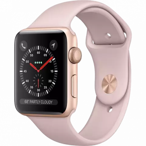 ساعت هوشمند APPLE SERIES 3 مدل A1858 MQKW2LL/A 38MM با بند اسپورت رز گلد