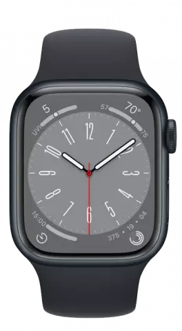 ساعت هوشمند اپل واچ سری 8 مدل 41MM M/L Midnight Aluminum Case با بند اسپورت مشکی