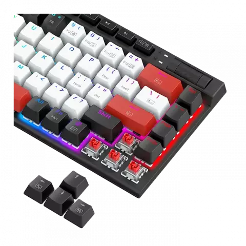 کیبورد بی سیم گیمینگ Redragon مدل Magic Wand Mini K635 WBR RGB PRO با سوییچ قرمز