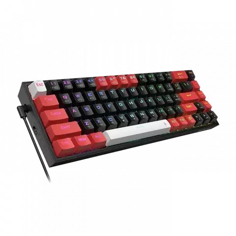 کیبورد بی سیم گیمینگ Redragon مدل Castor K631 RGB PRO BRW با سوییچ‌ قرمز