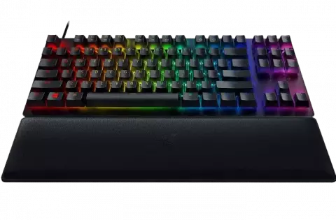 کیبورد سیمی گیمینگ Razer مدل Huntsman V2 Tenkeyless با سوئیچ‌ بنفش