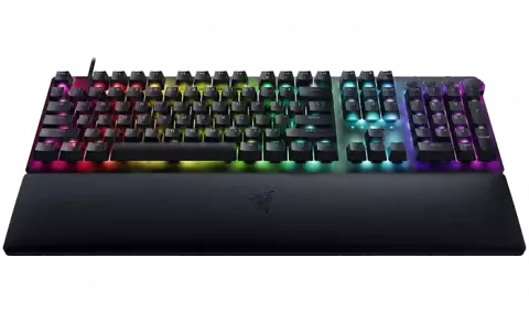 کیبورد سیمی گیمینگ Razer مدل Huntsman V2 با سوییچ بنفش