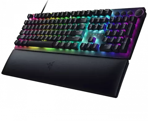 کیبورد سیمی گیمینگ Razer مدل Huntsman V2 با سوییچ بنفش