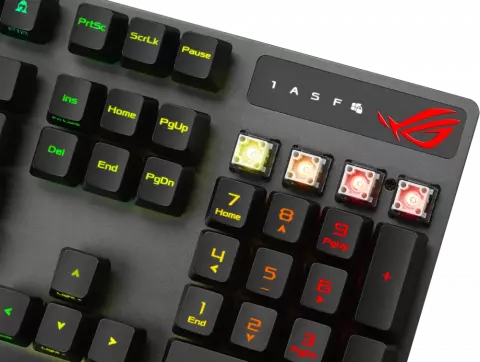 کیبورد سیمی گیمینگ Asus مدل ROG Strix Scope RX با سوییچ قرمز Optical-Mechanical