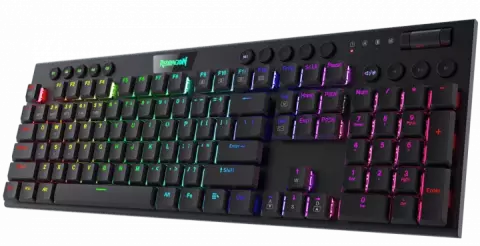 کیبورد بی سیم گیمینگ Redragon مدل Horus K618 RGB با سوییچ قرمز