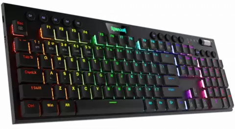 کیبورد بی سیم گیمینگ Redragon مدل Horus K618 RGB با سوییچ قرمز
