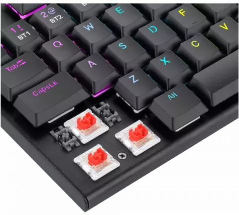 کیبورد بی سیم گیمینگ Redragon مدل Horus K618 RGB با سوییچ قرمز