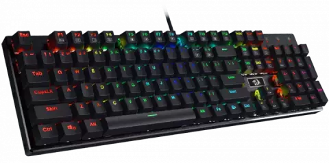 کیبورد سیمی گیمینگ Redragon مدل Devarajas K556 RGB با سوییچ قهوه ای