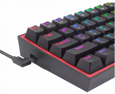 کیبورد سیمی Redragon مدل FIZZ K617-RGB با سوییچ قرمز