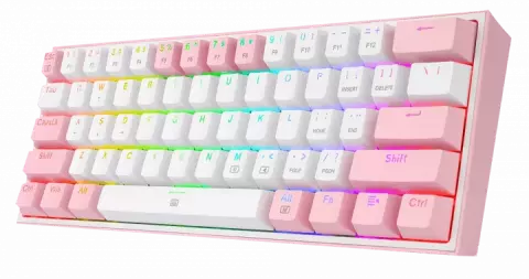 کیبورد سیمی گیمینگ Redragon مدل Fizz Rainbow K617-R با سوییچ آبی