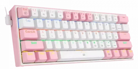 کیبورد سیمی گیمینگ Redragon مدل Fizz Rainbow K617-R با سوییچ آبی