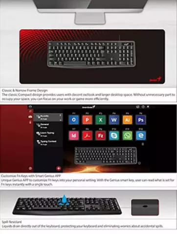 کیبورد سیمی Genius مدل  KB-117