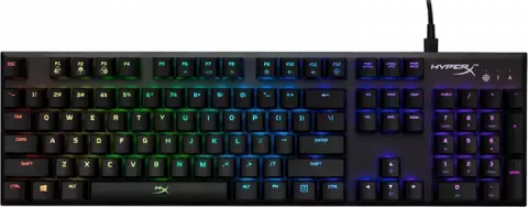 کیبورد سیمی HYPERX مدل GAMING ALLOY FPS RGB با سوییچ نقره ای