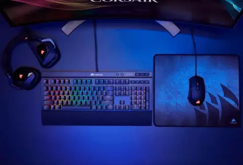 کیبورد سیمی CORSAIR مدل GAMING K68 RGB با سوییچ قرمز