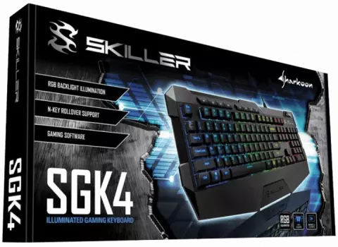 کیبورد سیمی Sharkoon مدل GAMING SKILLER  SGK4 
