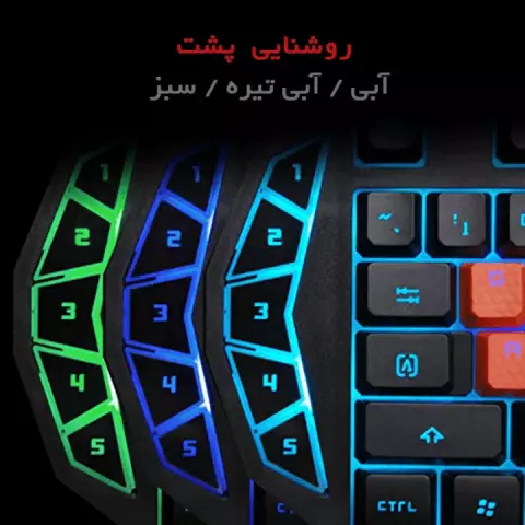 کیبورد سیمی گیمینگ A4TECH مدل BLOODY B318