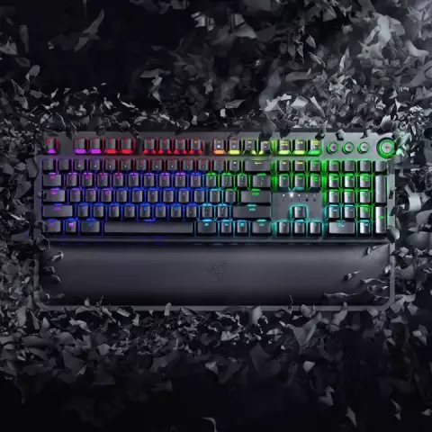 کیبورد سیمی گیمینگ Razer مدل BlackWidow Elite با سوییچ سبز