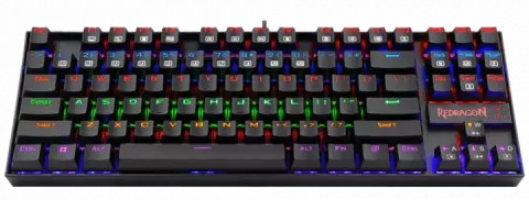 کیبورد سیمی گیمینگ Redragon مدل Kumara Rainbow K552-KR با سوییچ قرمز