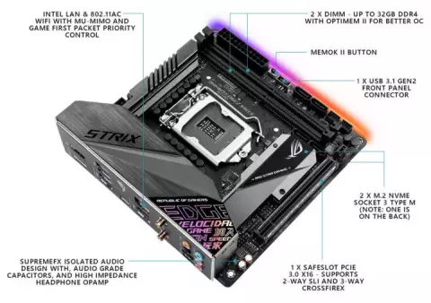 مادربرد  ASUS مدل GAMING ROG STRIX Z390-I