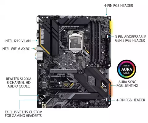 مادربرد  ASUS مدل  TUF GAMING Z490-PLUS (WIFI)