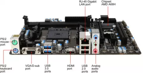 مادربرد MSI DDR3 مدل Classic A68HM-E33