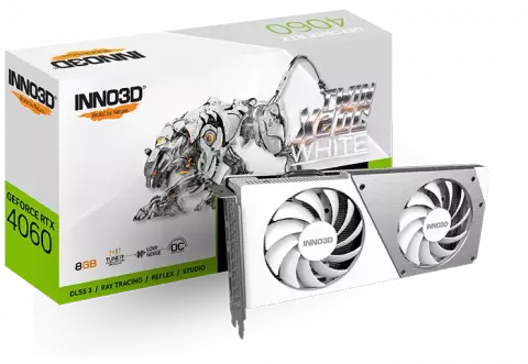 کارت گرافیک  INNO3D مدل  GEFORCE RTX 4060 TWIN X2 OC WHITE 8GB