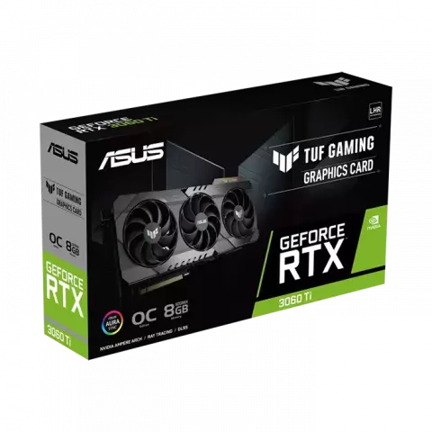 کارت گرافیک  ASUS مدل  TUF Gaming RTX 3060 Ti OC Edition 8G GDDR6X LHR