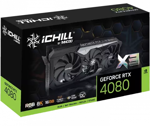 کارت گرافیک  INNO3D مدل  RTX4080 ICHILL X3