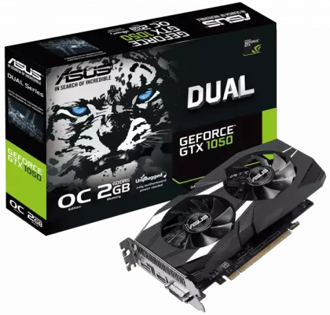 کارت گرافیک 2گیگابایت Asus مدل DUAL GTX1050-O2G-V2