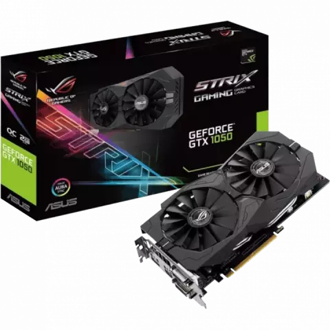 کارت گرافیک 2گیگابایت Asus مدل GAMING ROG STRIX GTX1050 O2G