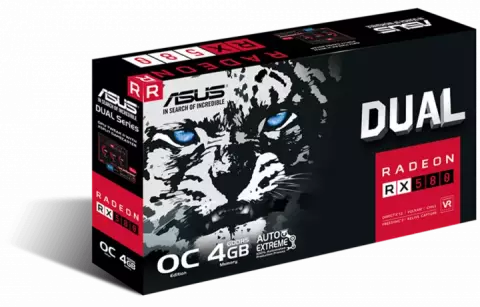 کارت گرافیک 4گیگابایت Asus مدل DUAL RX580 O4G