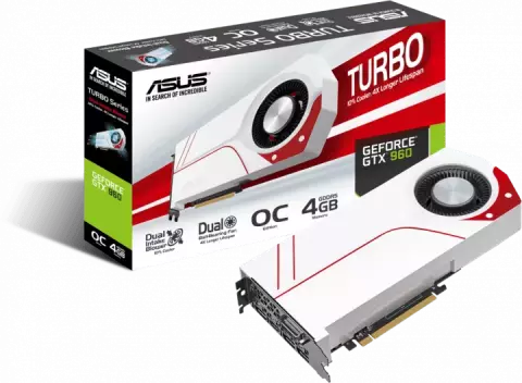کارت گرافیک 4گیگابایت Asus مدل TURBO-GTX960-OC-4GD5